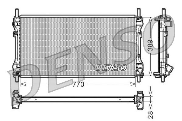 DRM10104 DENSO Радиатор, охлаждение двигателя (фото 1)