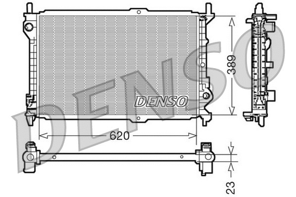 DRM10107 DENSO Радиатор, охлаждение двигателя (фото 1)