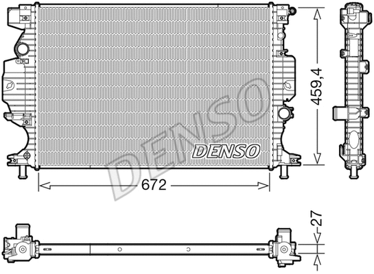 DRM10120 DENSO Радиатор, охлаждение двигателя (фото 1)