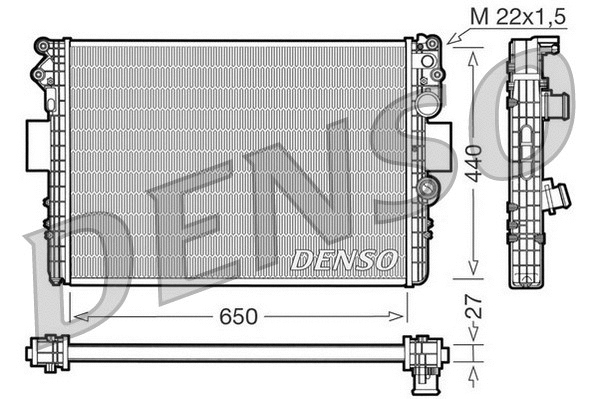 DRM12002 DENSO Радиатор, охлаждение двигателя (фото 1)