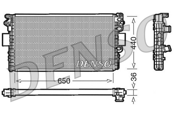 DRM12004 DENSO Радиатор, охлаждение двигателя (фото 1)