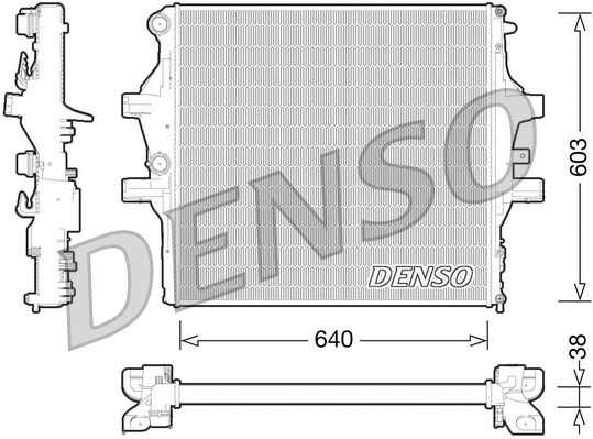 DRM12009 DENSO Радиатор, охлаждение двигателя (фото 1)