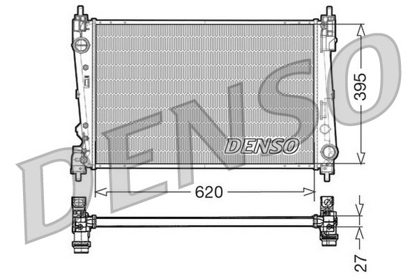 DRM13015 DENSO Радиатор, охлаждение двигателя (фото 1)