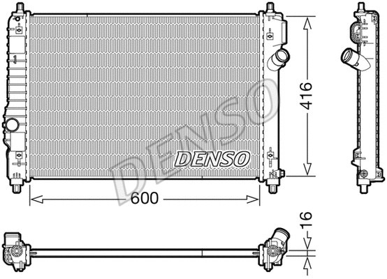 DRM15015 DENSO Радиатор, охлаждение двигателя (фото 1)