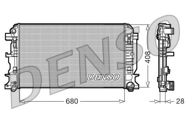 DRM17009 DENSO Радиатор, охлаждение двигателя (фото 1)