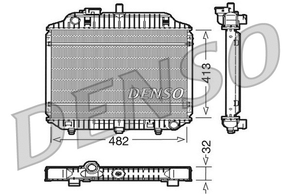 DRM17010 DENSO Радиатор, охлаждение двигателя (фото 1)