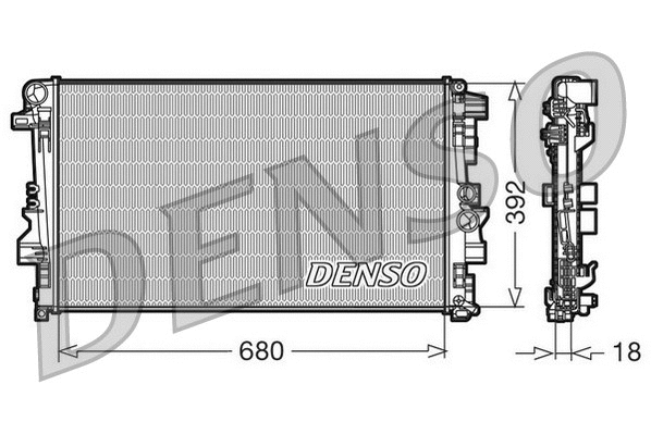 DRM17012 DENSO Радиатор, охлаждение двигателя (фото 1)