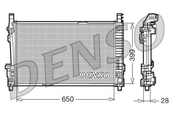 DRM17013 DENSO Радиатор, охлаждение двигателя (фото 1)