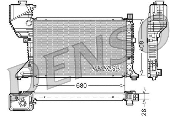 DRM17015 DENSO Радиатор, охлаждение двигателя (фото 1)