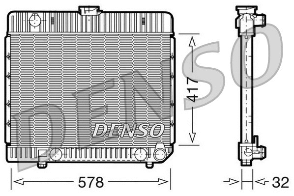 DRM17024 DENSO Радиатор, охлаждение двигателя (фото 1)