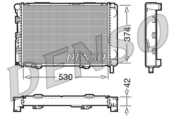 DRM17025 DENSO Радиатор, охлаждение двигателя (фото 1)