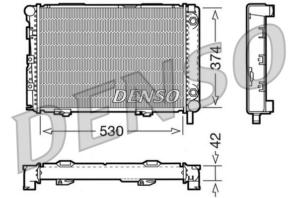 DRM17026 DENSO Радиатор, охлаждение двигателя (фото 1)