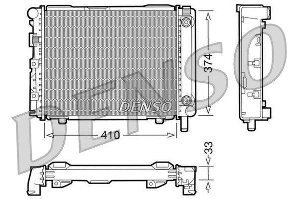 DRM17029 DENSO Радиатор, охлаждение двигателя (фото 1)