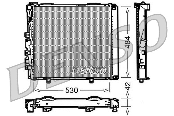 DRM17040 DENSO Радиатор, охлаждение двигателя (фото 1)