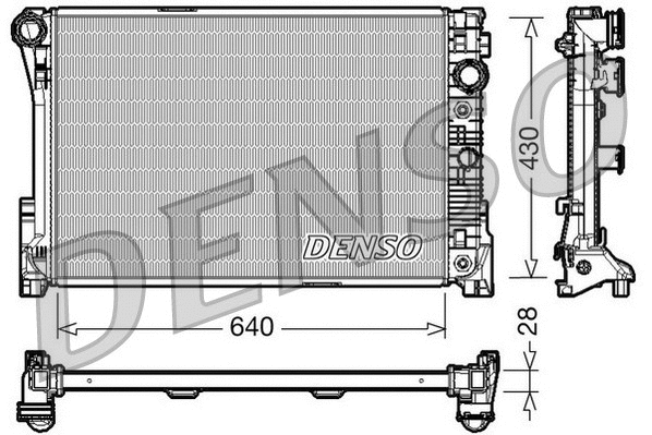 DRM17043 DENSO Радиатор, охлаждение двигателя (фото 1)