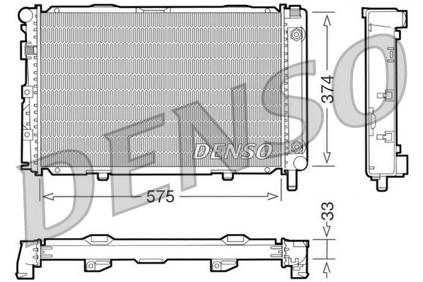 DRM17063 DENSO Радиатор, охлаждение двигателя (фото 1)