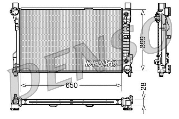 DRM17079 DENSO Радиатор, охлаждение двигателя (фото 1)