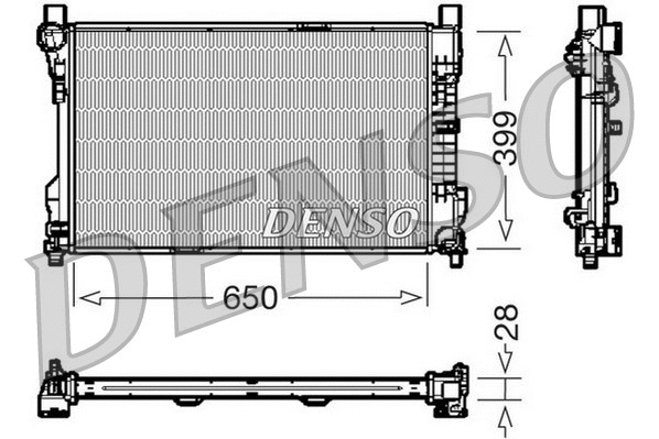 DRM17080 DENSO Радиатор, охлаждение двигателя (фото 1)