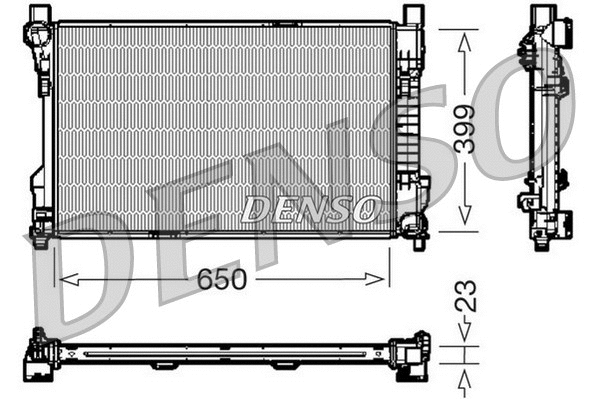 DRM17081 DENSO Радиатор, охлаждение двигателя (фото 1)