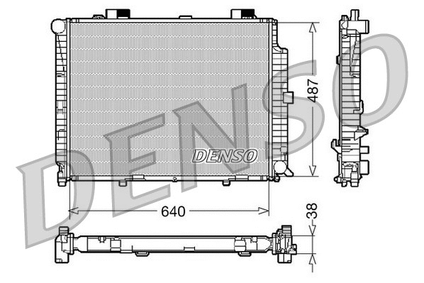 DRM17087 DENSO Радиатор, охлаждение двигателя (фото 1)