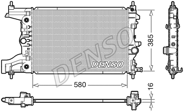 DRM20005 DENSO Радиатор, охлаждение двигателя (фото 1)