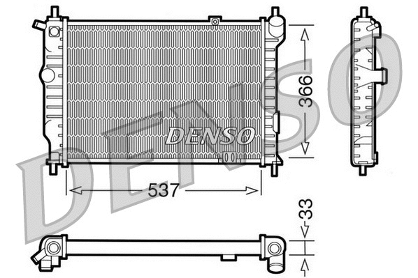 DRM20010 DENSO Радиатор, охлаждение двигателя (фото 1)