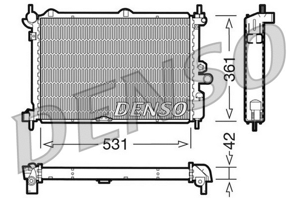 DRM20014 DENSO Радиатор, охлаждение двигателя (фото 1)