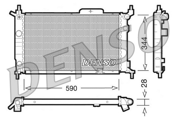 DRM20015 DENSO Радиатор, охлаждение двигателя (фото 1)