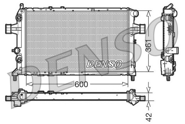 DRM20016 DENSO Радиатор, охлаждение двигателя (фото 1)