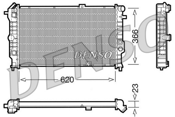 DRM20022 DENSO Радиатор, охлаждение двигателя (фото 1)