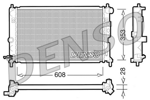 DRM20027 DENSO Радиатор, охлаждение двигателя (фото 1)