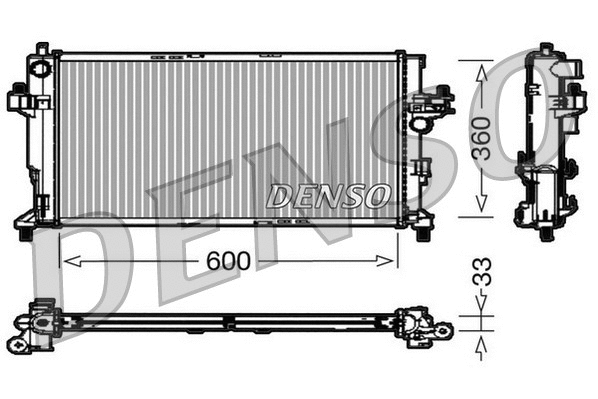 DRM20039 DENSO Радиатор, охлаждение двигателя (фото 1)