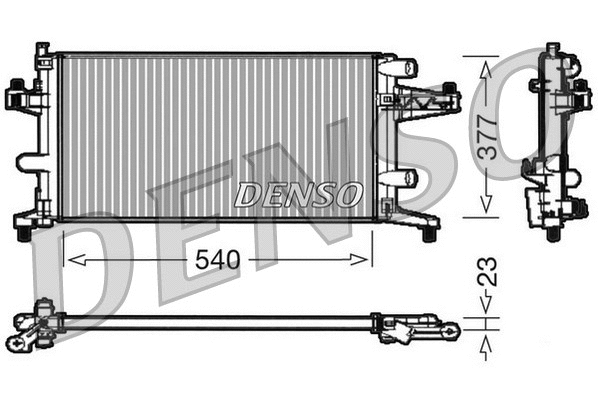 DRM20040 DENSO Радиатор, охлаждение двигателя (фото 1)