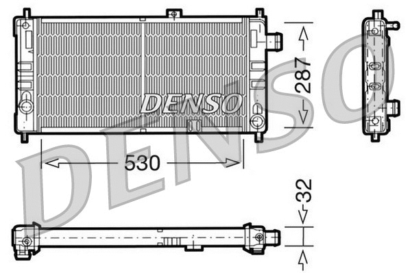 DRM20064 DENSO Радиатор, охлаждение двигателя (фото 1)