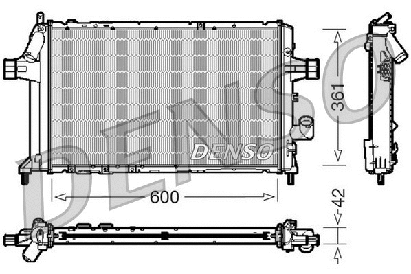 DRM20085 DENSO Радиатор, охлаждение двигателя (фото 1)