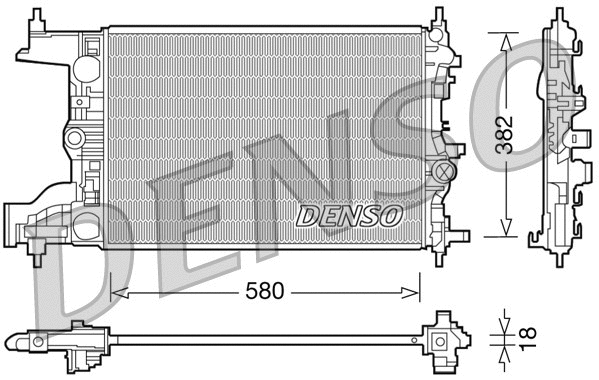 DRM20094 DENSO Радиатор, охлаждение двигателя (фото 1)