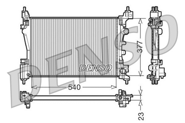 DRM20095 DENSO Радиатор, охлаждение двигателя (фото 1)