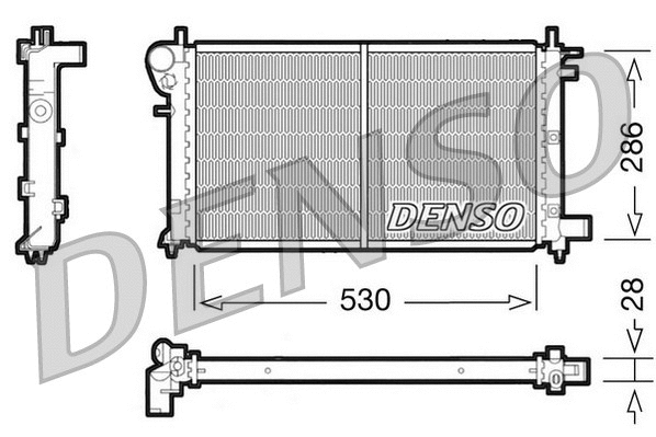 DRM21003 DENSO Радиатор, охлаждение двигателя (фото 1)