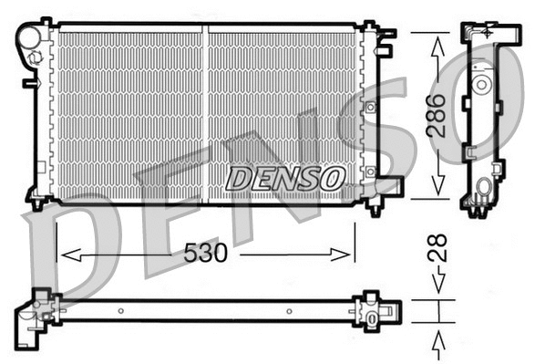 DRM21004 DENSO Радиатор, охлаждение двигателя (фото 1)
