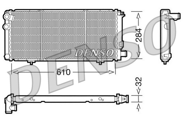 DRM21010 DENSO Радиатор, охлаждение двигателя (фото 1)