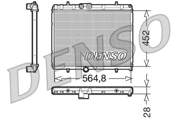 DRM21057 DENSO Радиатор, охлаждение двигателя (фото 1)