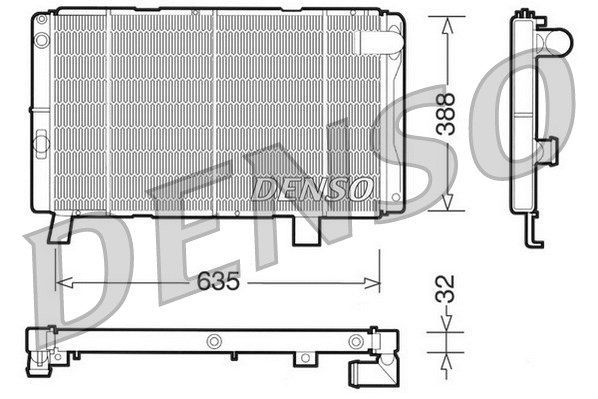 DRM21075 DENSO Радиатор, охлаждение двигателя (фото 1)