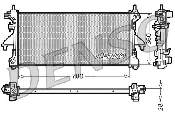 DRM21101 DENSO Радиатор, охлаждение двигателя (фото 1)