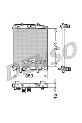DRM21603 DENSO Радиатор, охлаждение двигателя (фото 1)