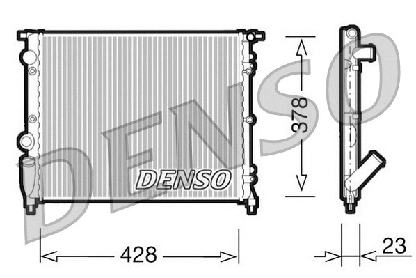 DRM23001 DENSO Радиатор, охлаждение двигателя (фото 1)