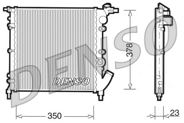 DRM23003 DENSO Радиатор, охлаждение двигателя (фото 1)