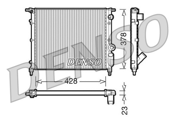 DRM23004 DENSO Радиатор, охлаждение двигателя (фото 1)