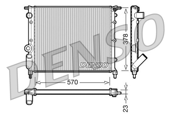 DRM23013 DENSO Радиатор, охлаждение двигателя (фото 1)