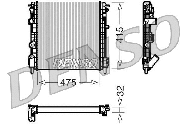 DRM23014 DENSO Радиатор, охлаждение двигателя (фото 1)