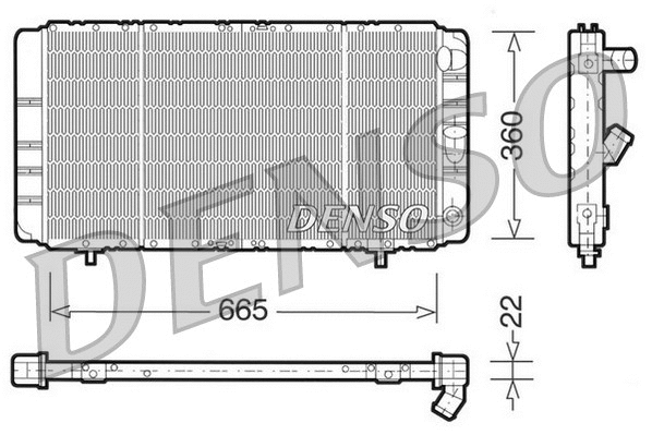 DRM23020 DENSO Радиатор, охлаждение двигателя (фото 1)